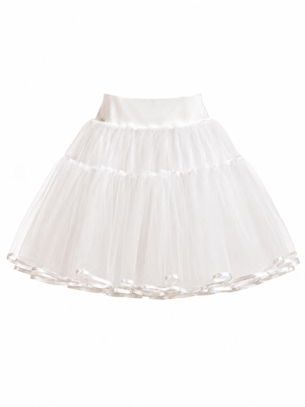 Dollcake Size 2 Girls White Under Pettiskirt Crinoline Tulle Slip EUC